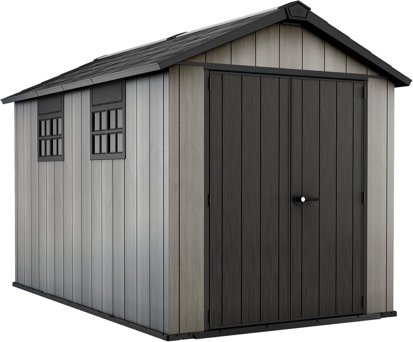 Keter Oakland 7511 - Casetta da giardino in resina Duotech 3,50m x 2,30m x 2,4h 8,05 mq con pavimento -