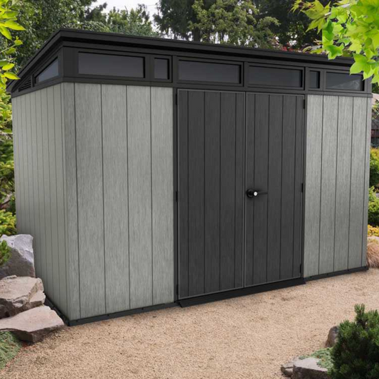 Keter Artisan 11x7 - Casetta da giardino in Duotech resina 3,42m x 2,18m x2,26h 7,5mq con pavimento