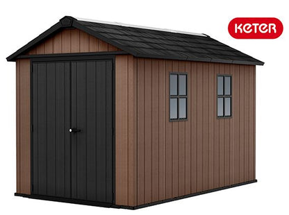 Keter Newton 1175/7511 - Casetta da giardino in resina Evotech 3,50m x 2,30m 8,05 mq con pavimento