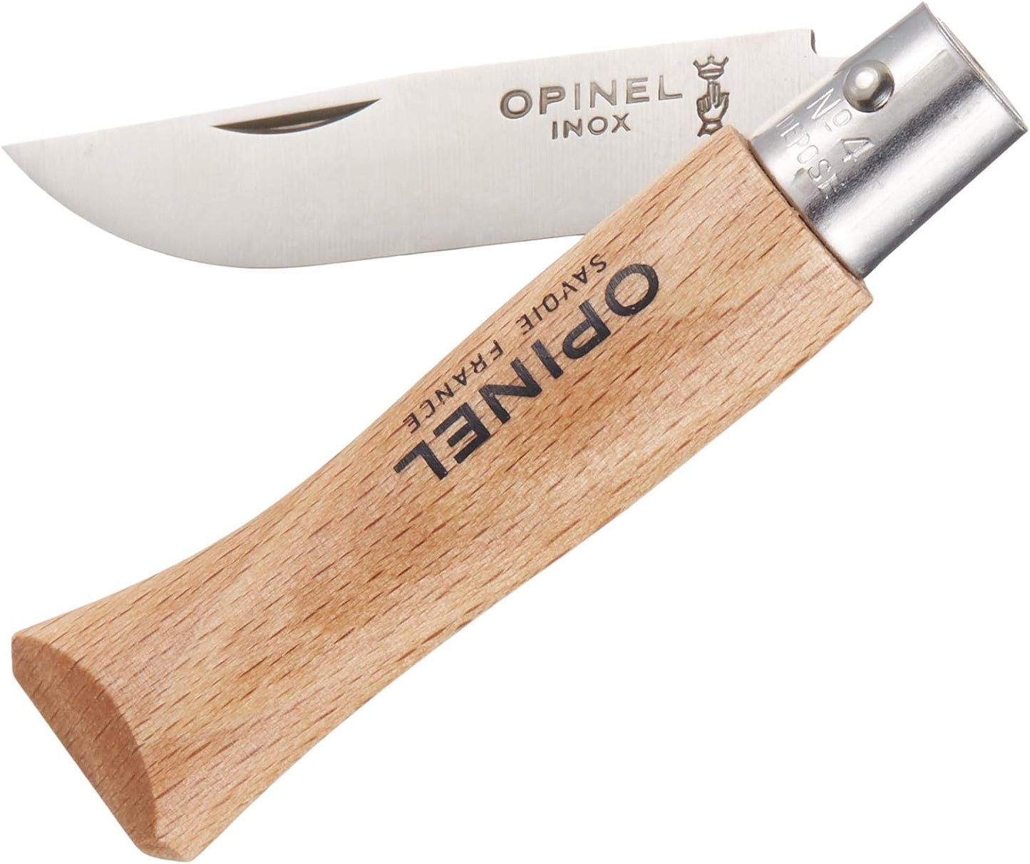 Coltello in Legno Numero 4 Acciaio Inossidabile Opinel