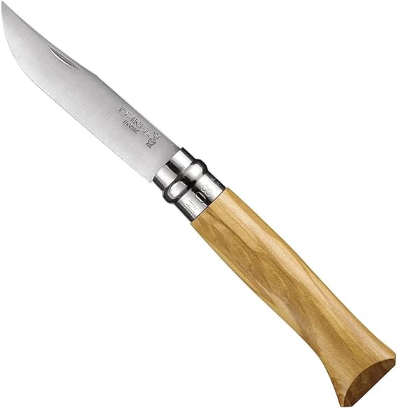 Opinel N°8, Coltello Serramanico con Fodero Unisex – Adulto, Marrone, Taglia Unica