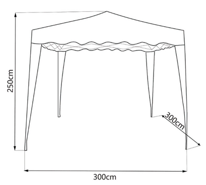 Gazebo Pieghevole 3x3m