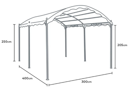 Gazebo Onda 3x4m